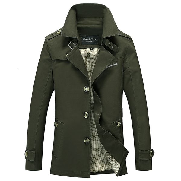 men's jackets trench coat mens spring autumn men long thin over fashion slim fit male smart casuall plus size 5xl sxdp, Black;brown